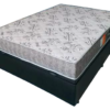 Colchão D33 Casal com tecido claro e cama box baú
